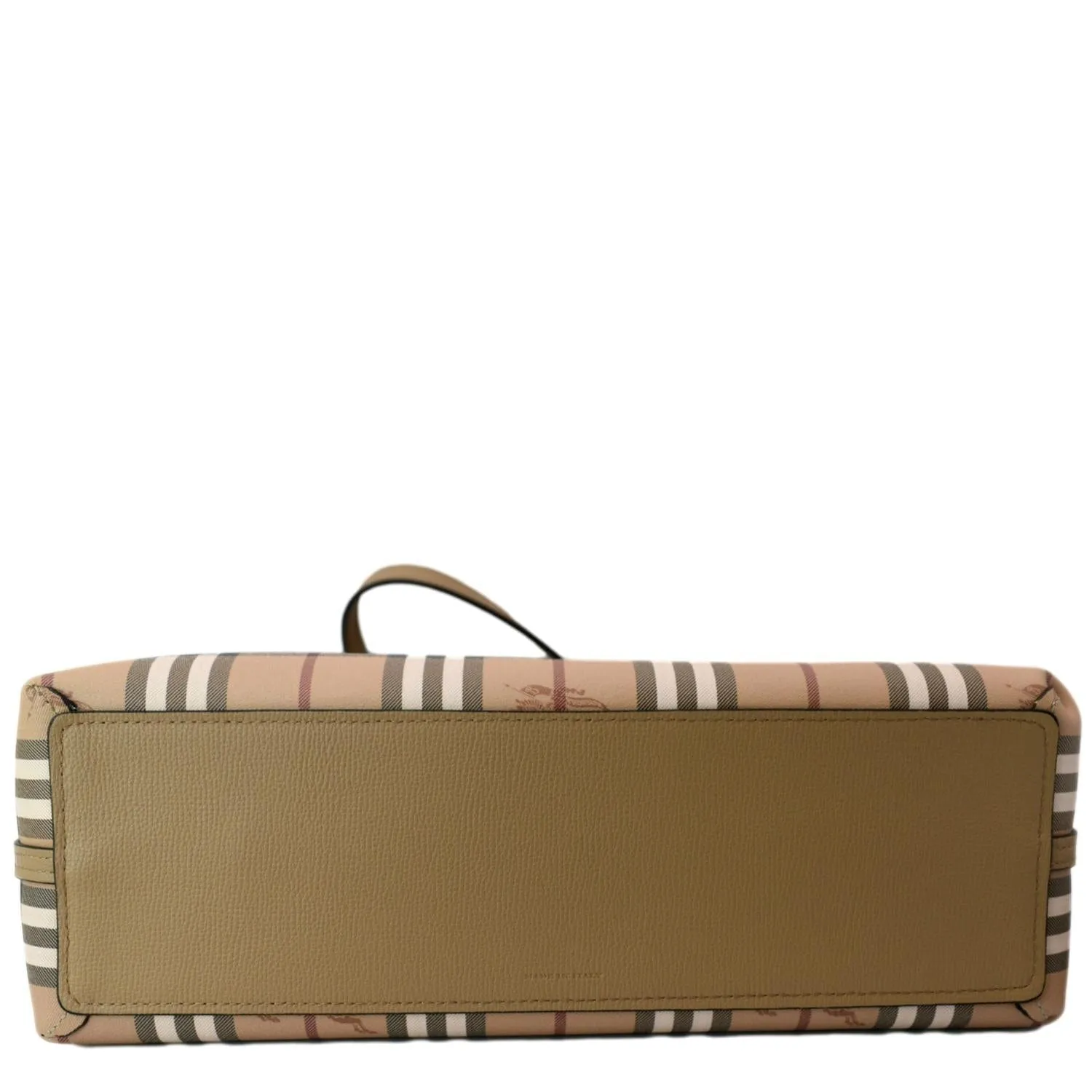BURBERRY Reversible Haymarket Coated Canvas Tote Bag Tan