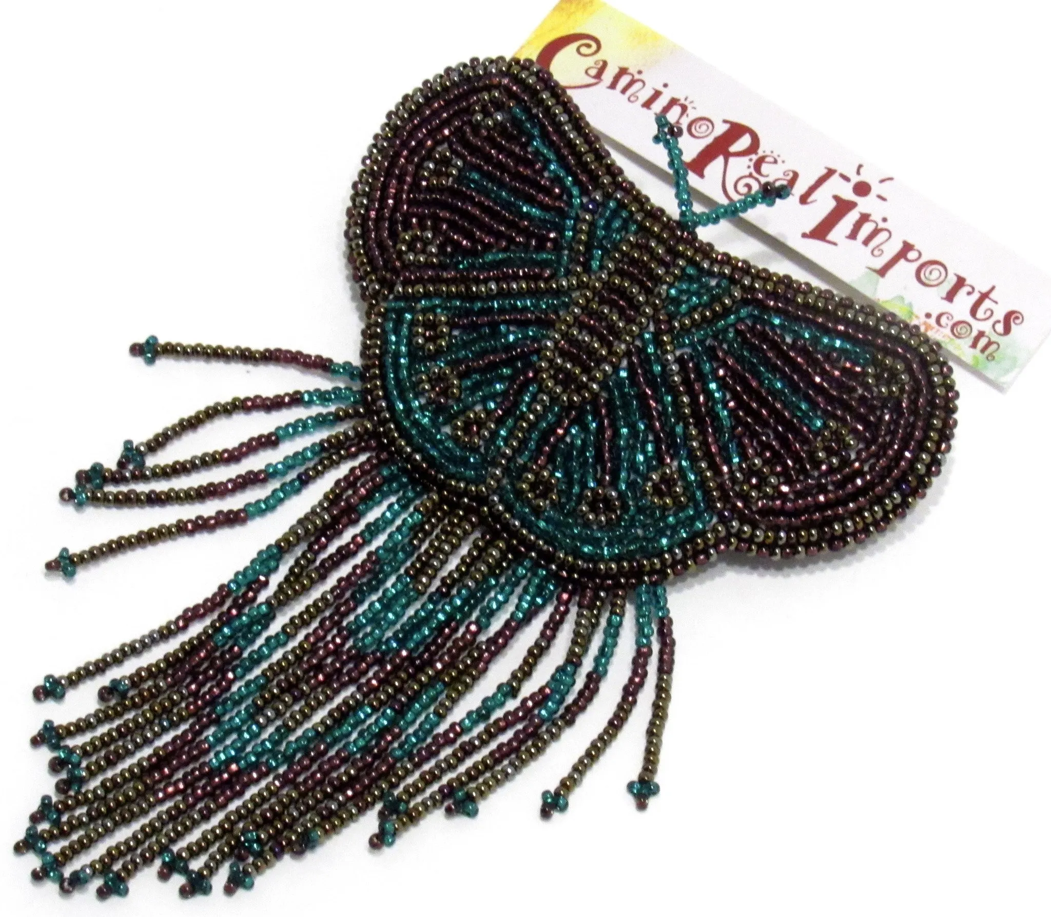 BUTTERFLY BEADED HAIR BARRETTE GHB005