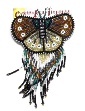 BUTTERFLY BEADED HAIR BARRETTE GHB006