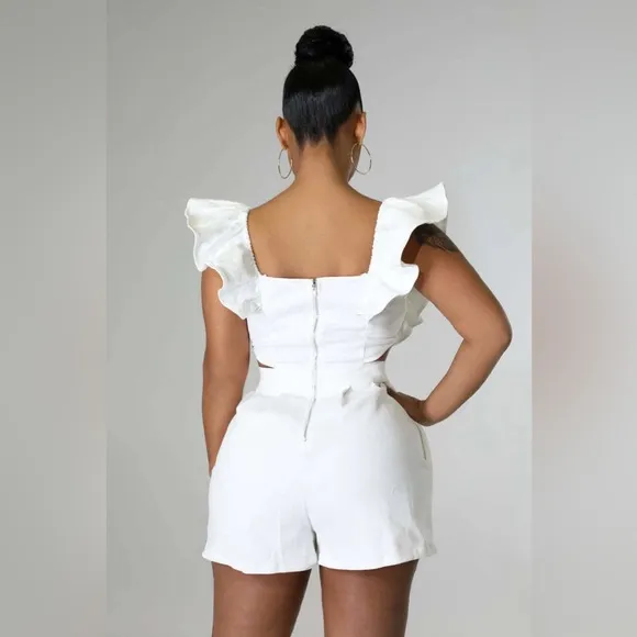 Butterfly Breeze Shorts Romper, NWT