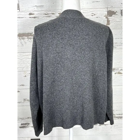 CABI Snug Cardigan Charcoal Gray, Sz M #4285 EUC