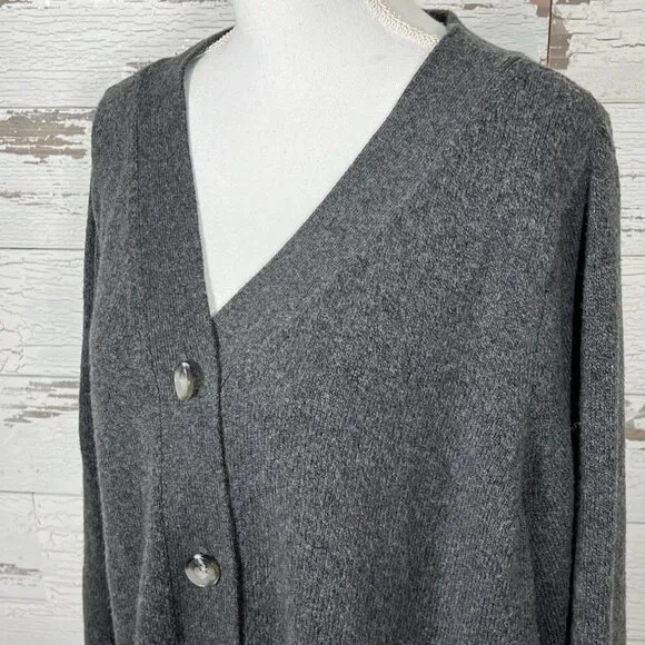 CABI Snug Cardigan Charcoal Gray, Sz M #4285 EUC