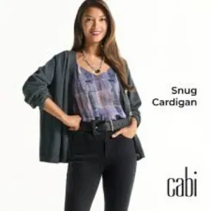CABI Snug Cardigan Charcoal Gray, Sz M #4285 EUC