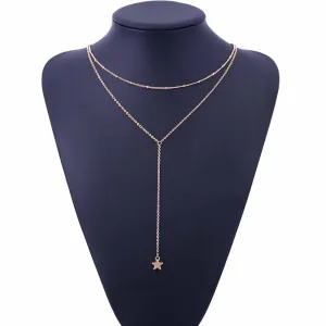 Cadence Star Gold/Silver Layered Pendant Necklace