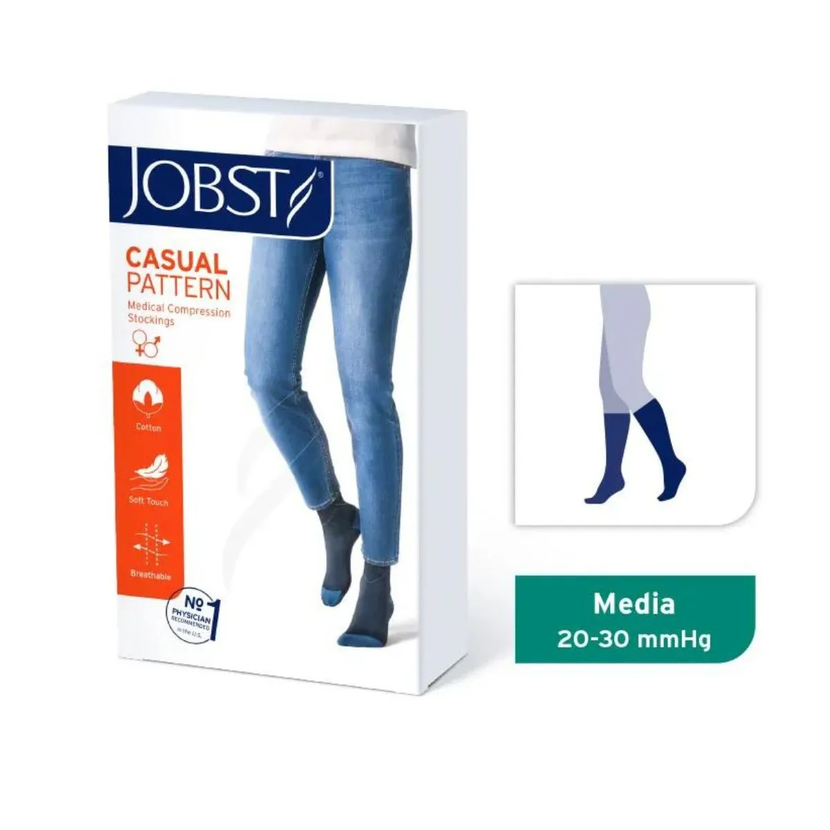 Calcetín Casual Pattern 20-30 mmhg Rosado
