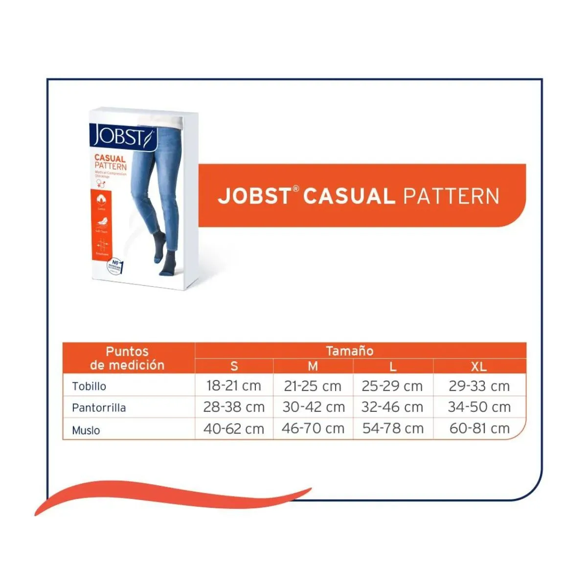 Calcetín Casual Pattern 20-30 mmhg Rosado