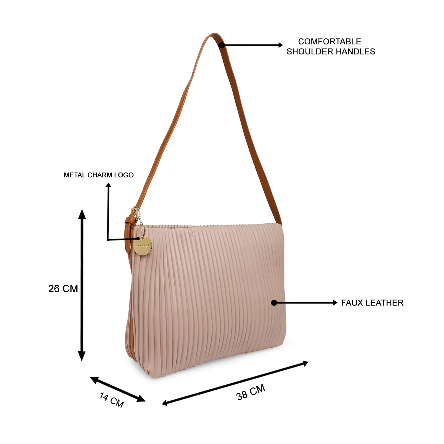 Caprese Diana Large Blush Hobo Bag