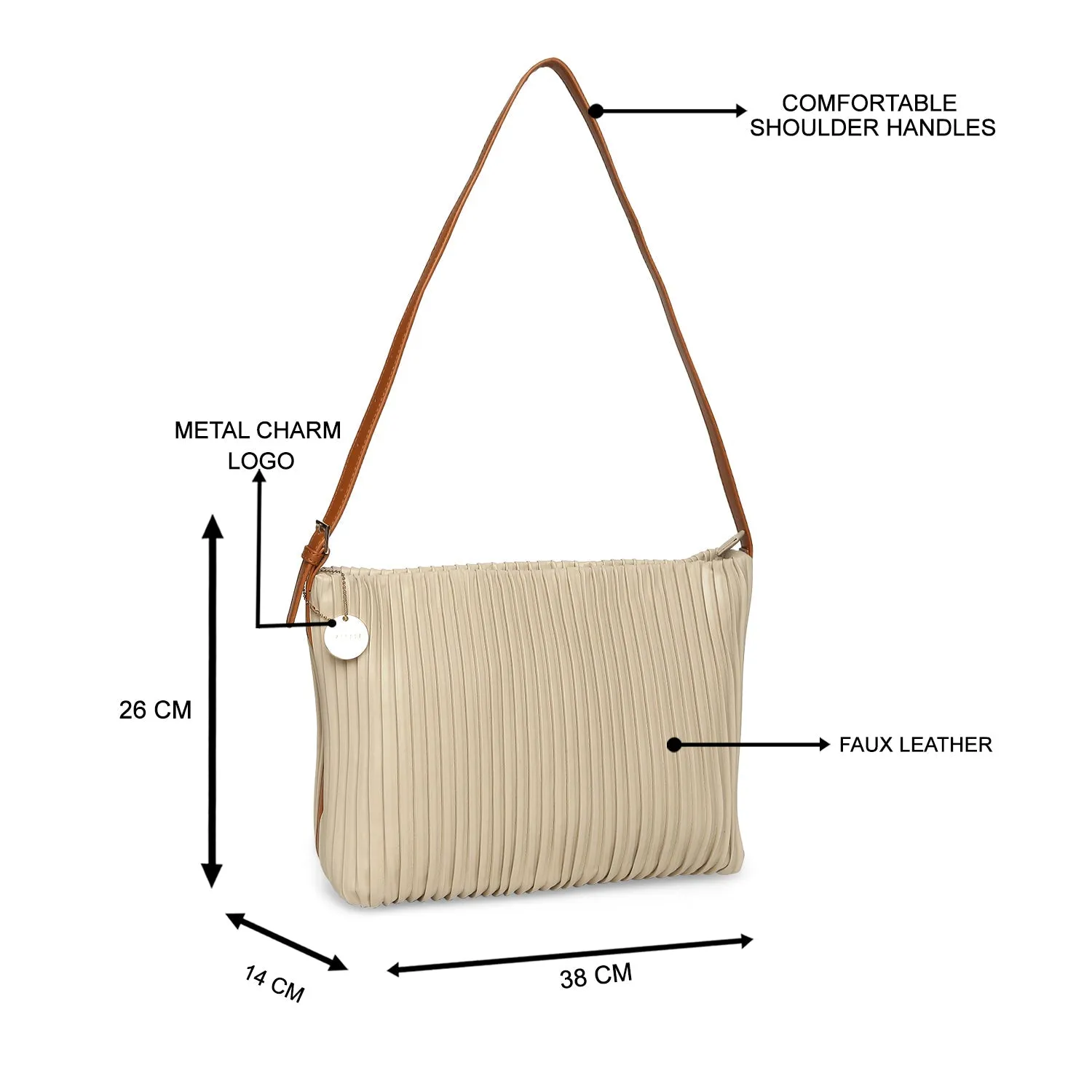 Caprese Diana Large Cream Hobo Bag