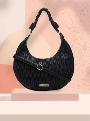 Caprese Mareeya Medium Black Hobo Bag