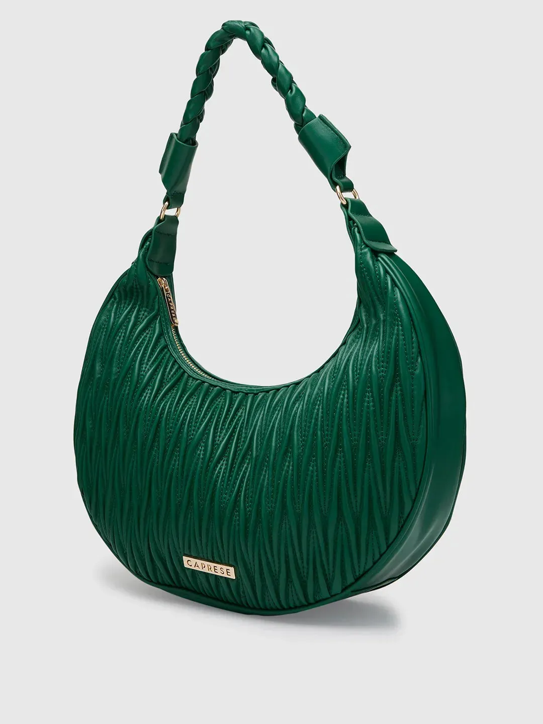 Caprese Mareeya Medium Olive Hobo Bag