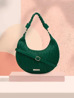 Caprese Mareeya Medium Olive Hobo Bag