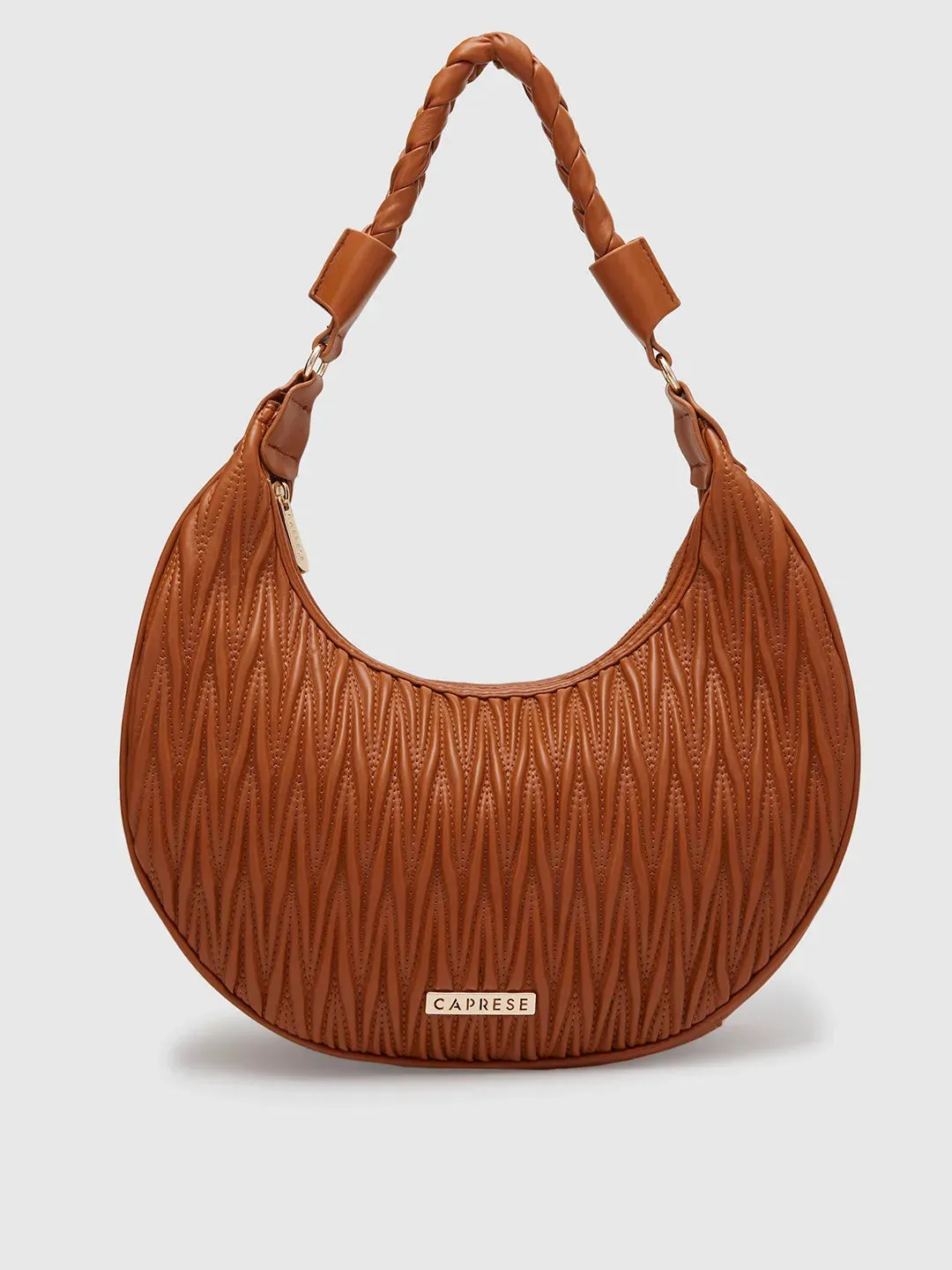 Caprese Mareeya Medium Tan Hobo Bag