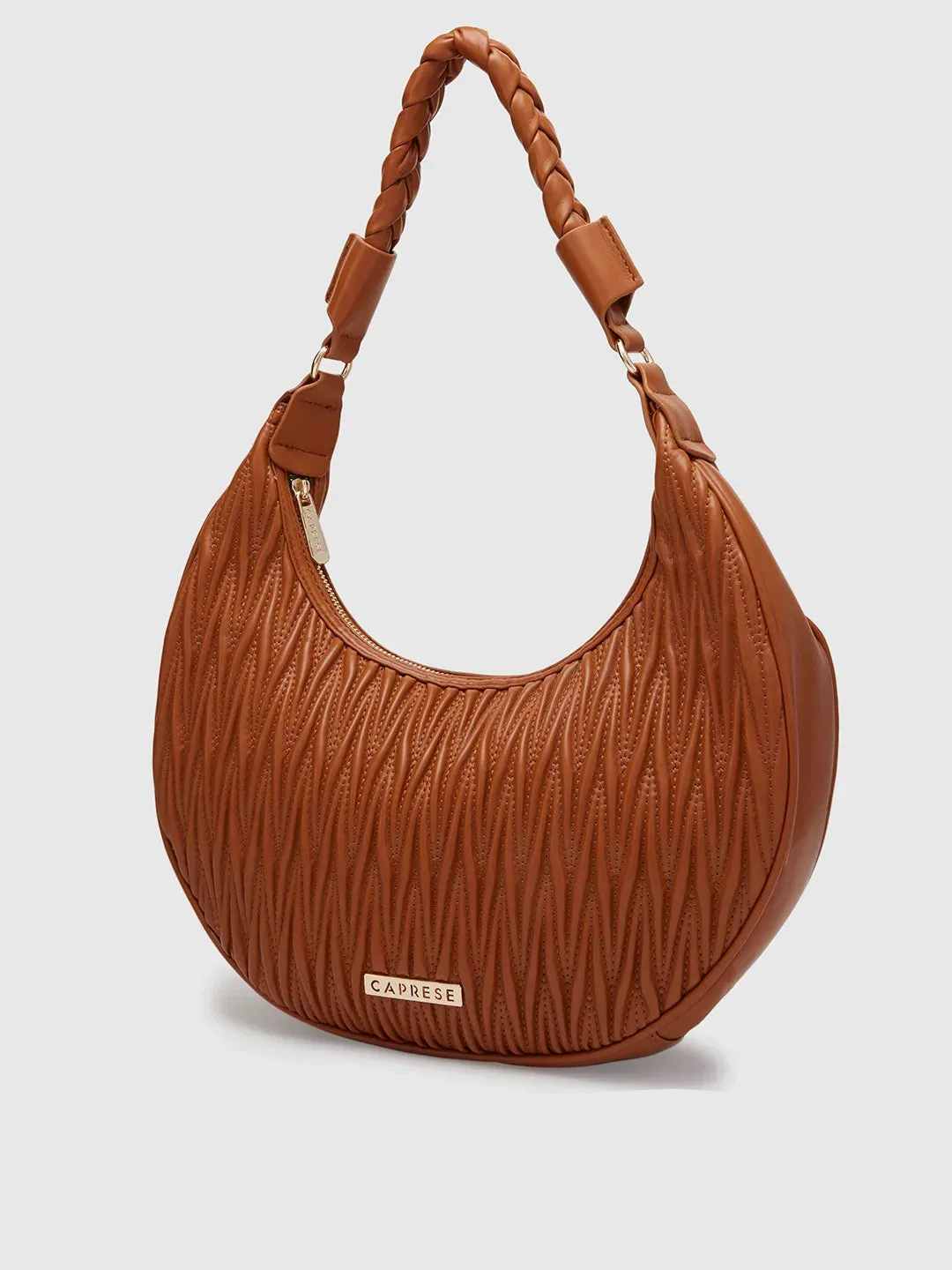 Caprese Mareeya Medium Tan Hobo Bag