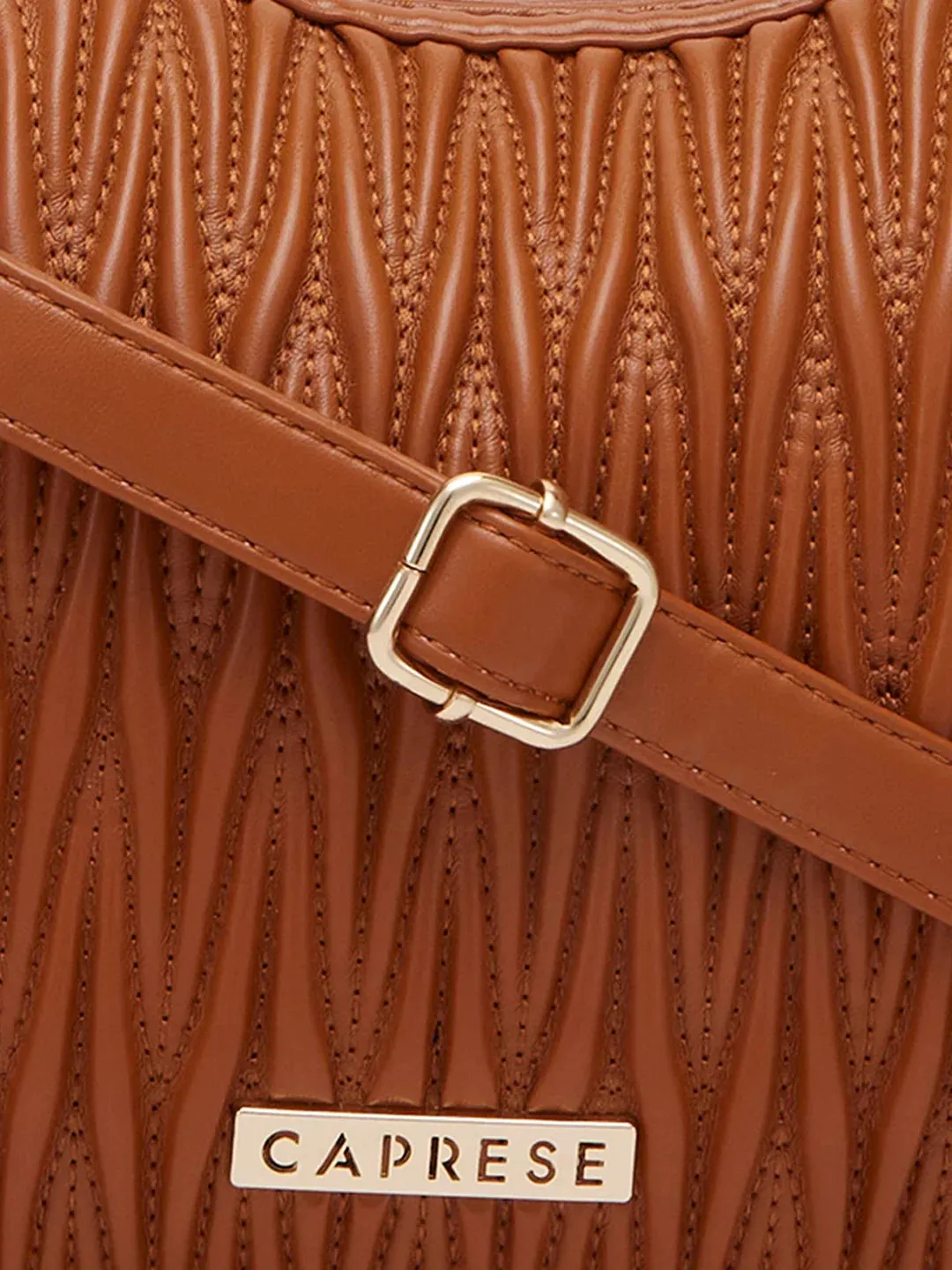 Caprese Mareeya Medium Tan Hobo Bag