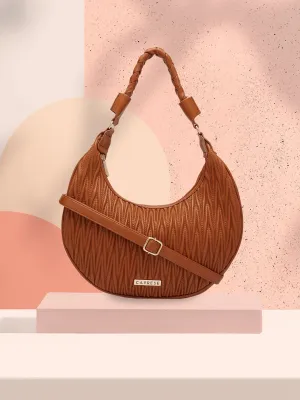 Caprese Mareeya Medium Tan Hobo Bag