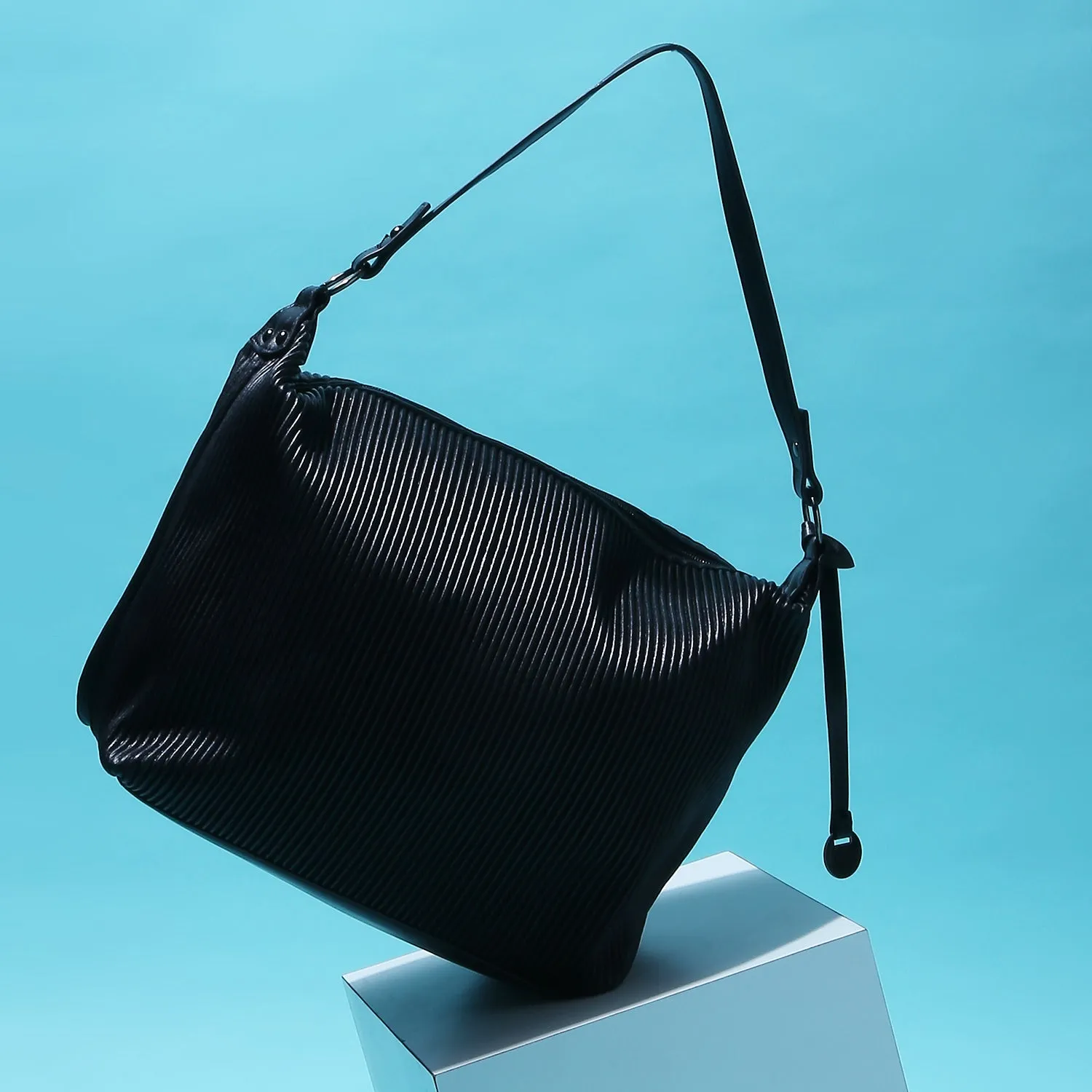 Caprese Symona Large Black Hobo Bag