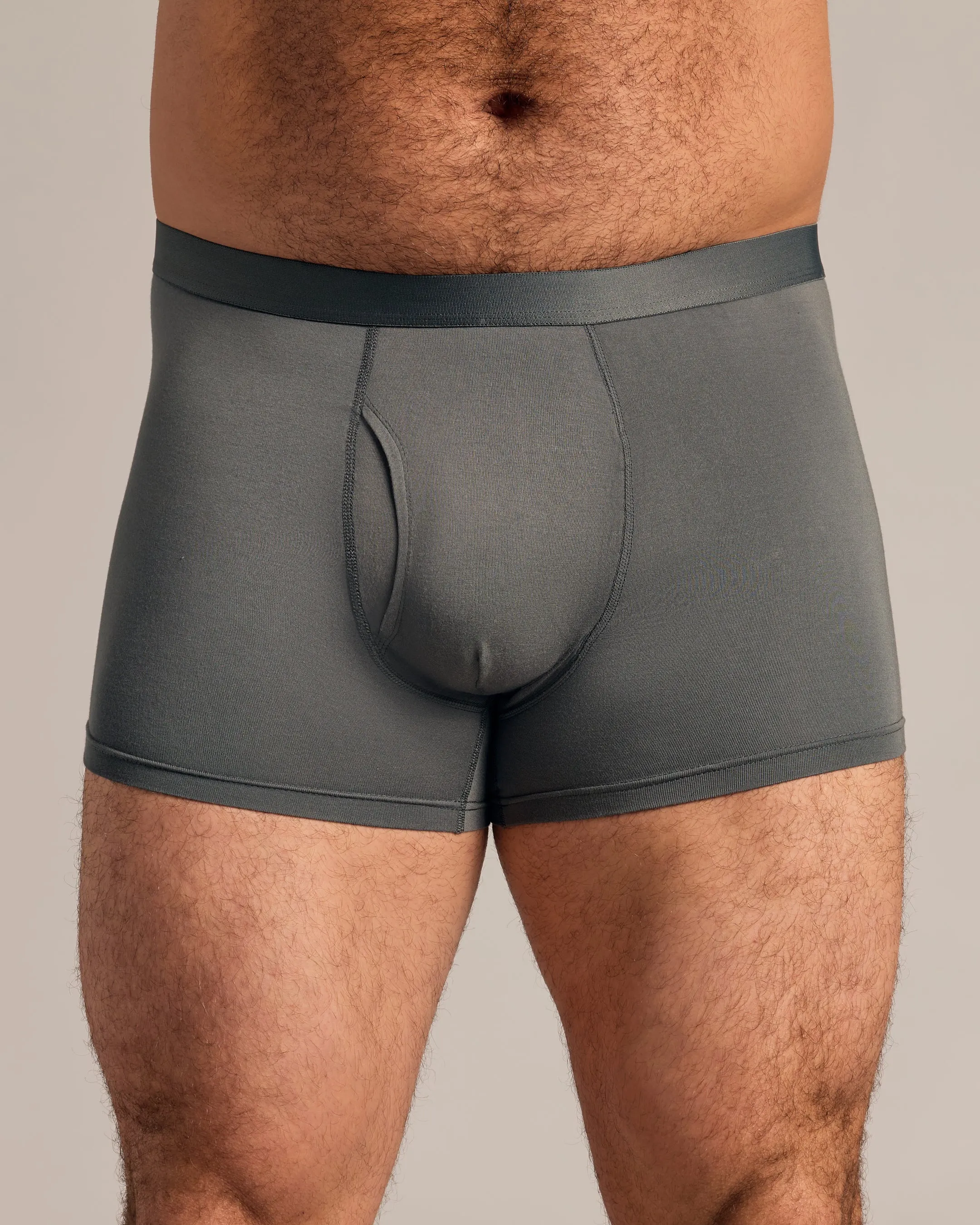 Carbon Boxer Trunks W/ Fly 6-Pack