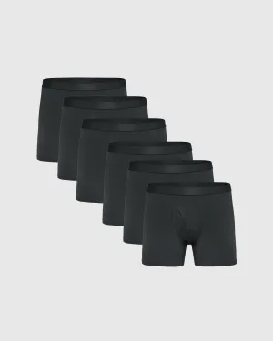 Carbon Boxer Trunks W/ Fly 6-Pack