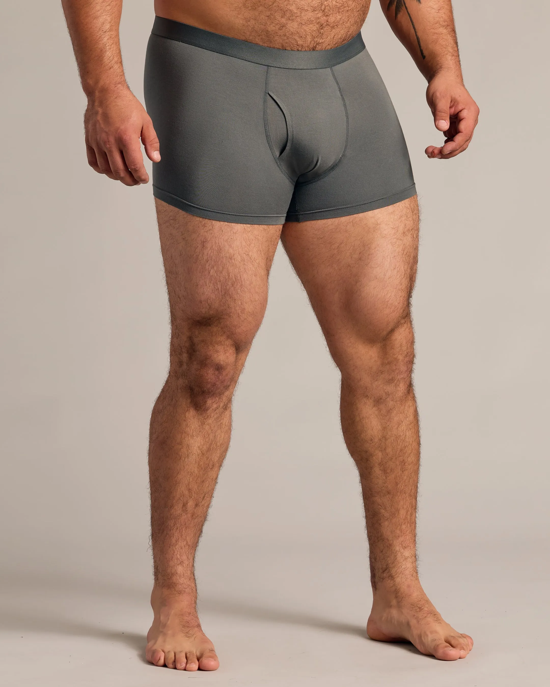 Carbon Boxer Trunks W/ Fly 6-Pack