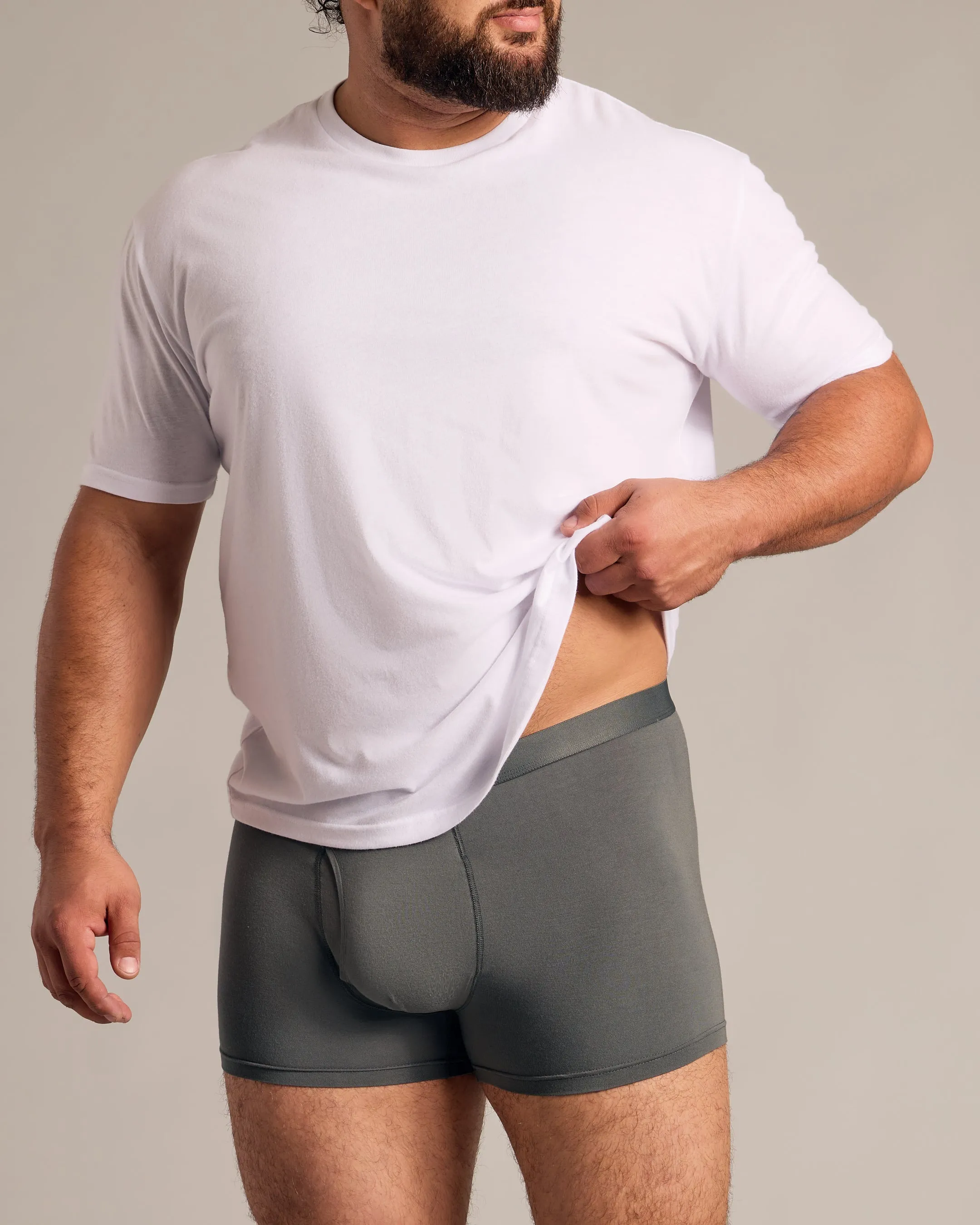 Carbon Boxer Trunks W/ Fly 6-Pack