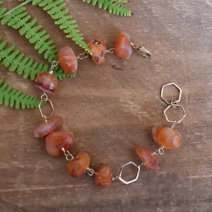 Carnelian and Gold Bracelet