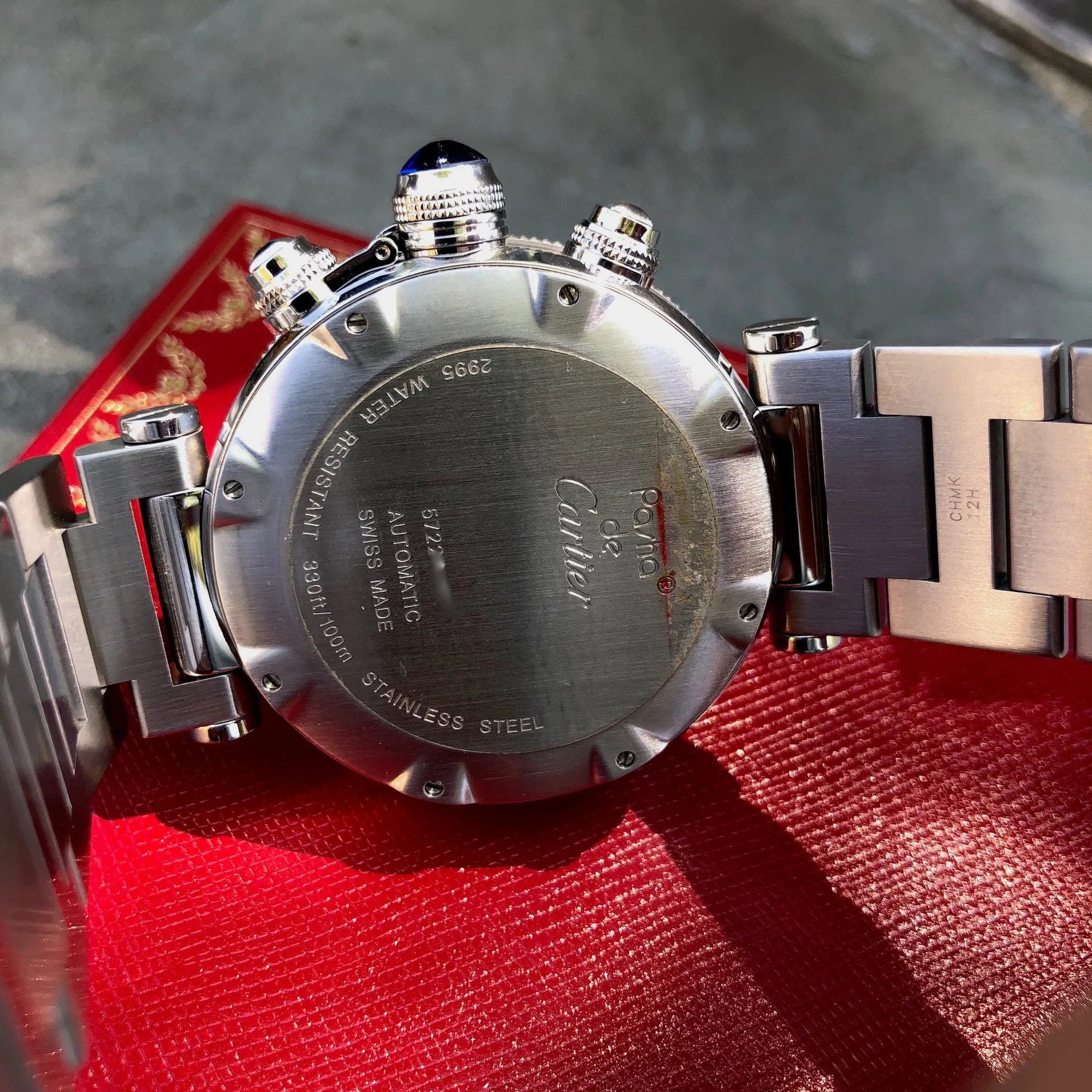 Cartier Pasha Seatimer Chronograph W31089M7 Steel Automatic 42mm Wristwatch Box & Papers