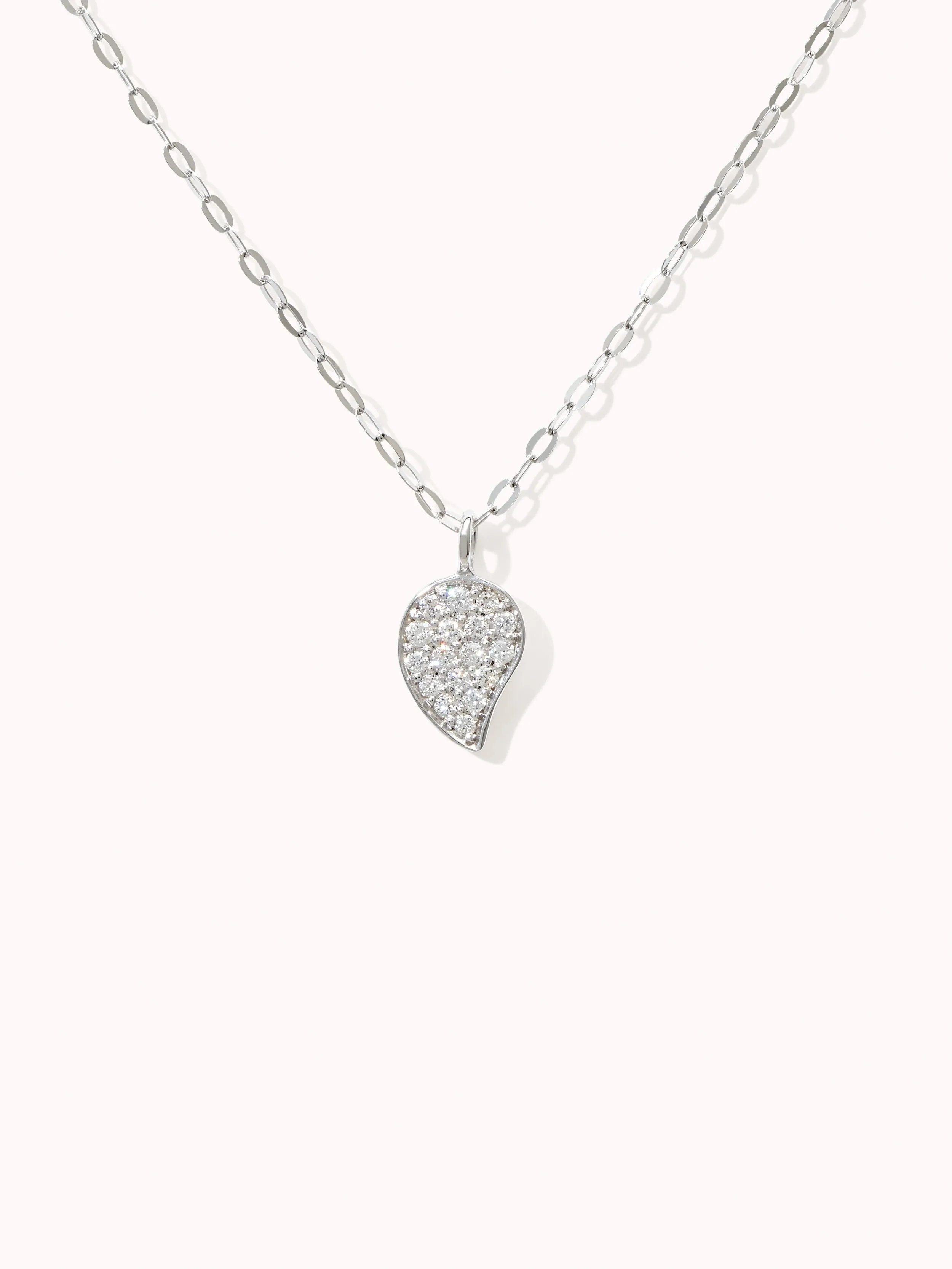 Chain SPARKLE Drop Diamond Pavé, 1,0 mm, 45 cm with Diamond Pavé