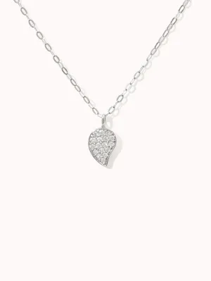 Chain SPARKLE Drop Diamond Pavé, 1,0 mm, 45 cm with Diamond Pavé
