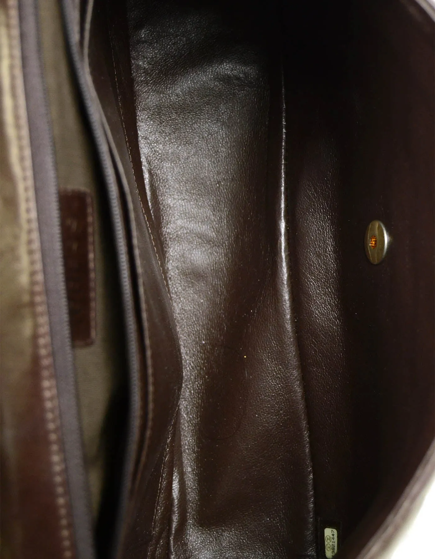 Chanel Brown Lambskin Quilted Single Flap Jumbo Classic Bag