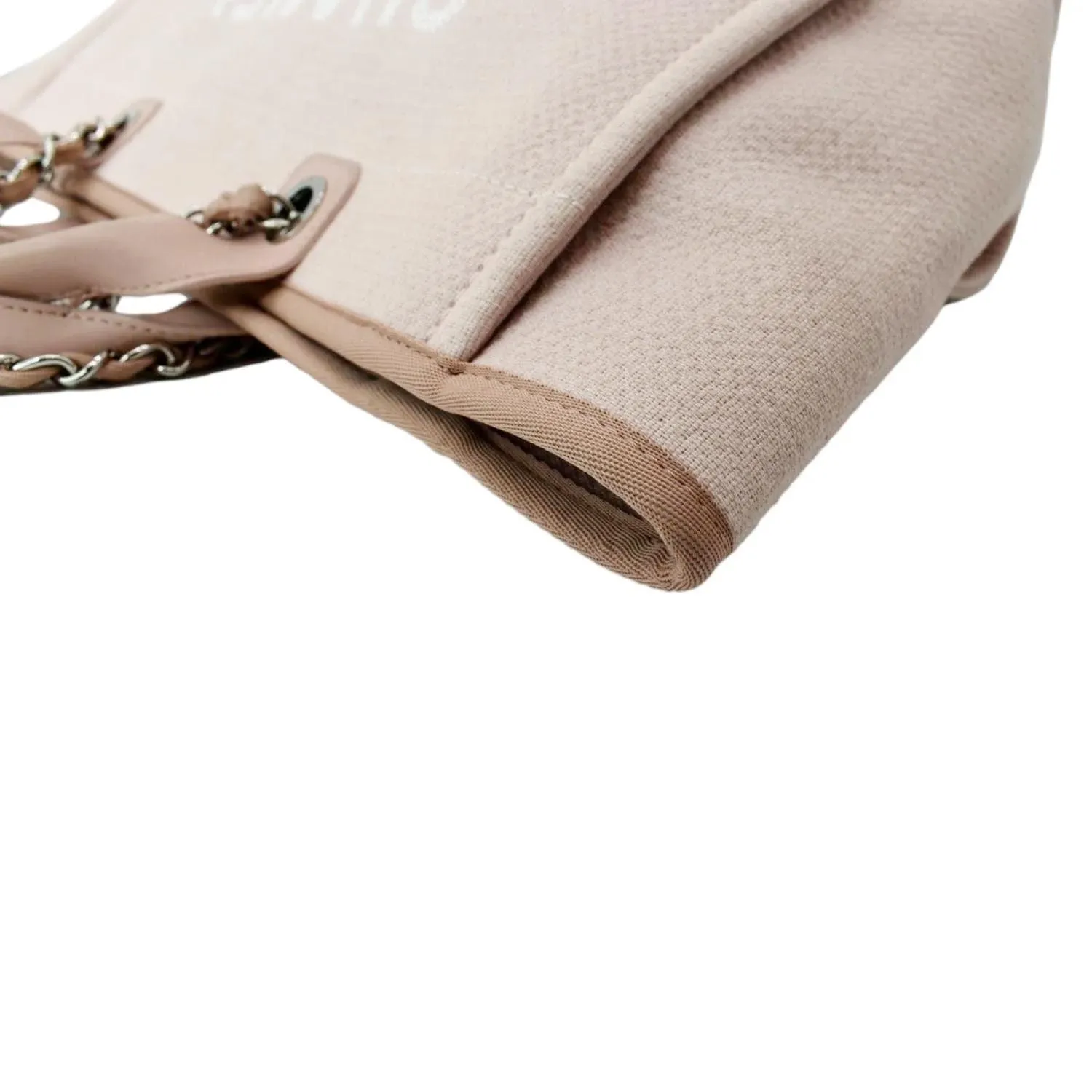 CHANEL Deauville Large Canvas Tote Bag Light Pink