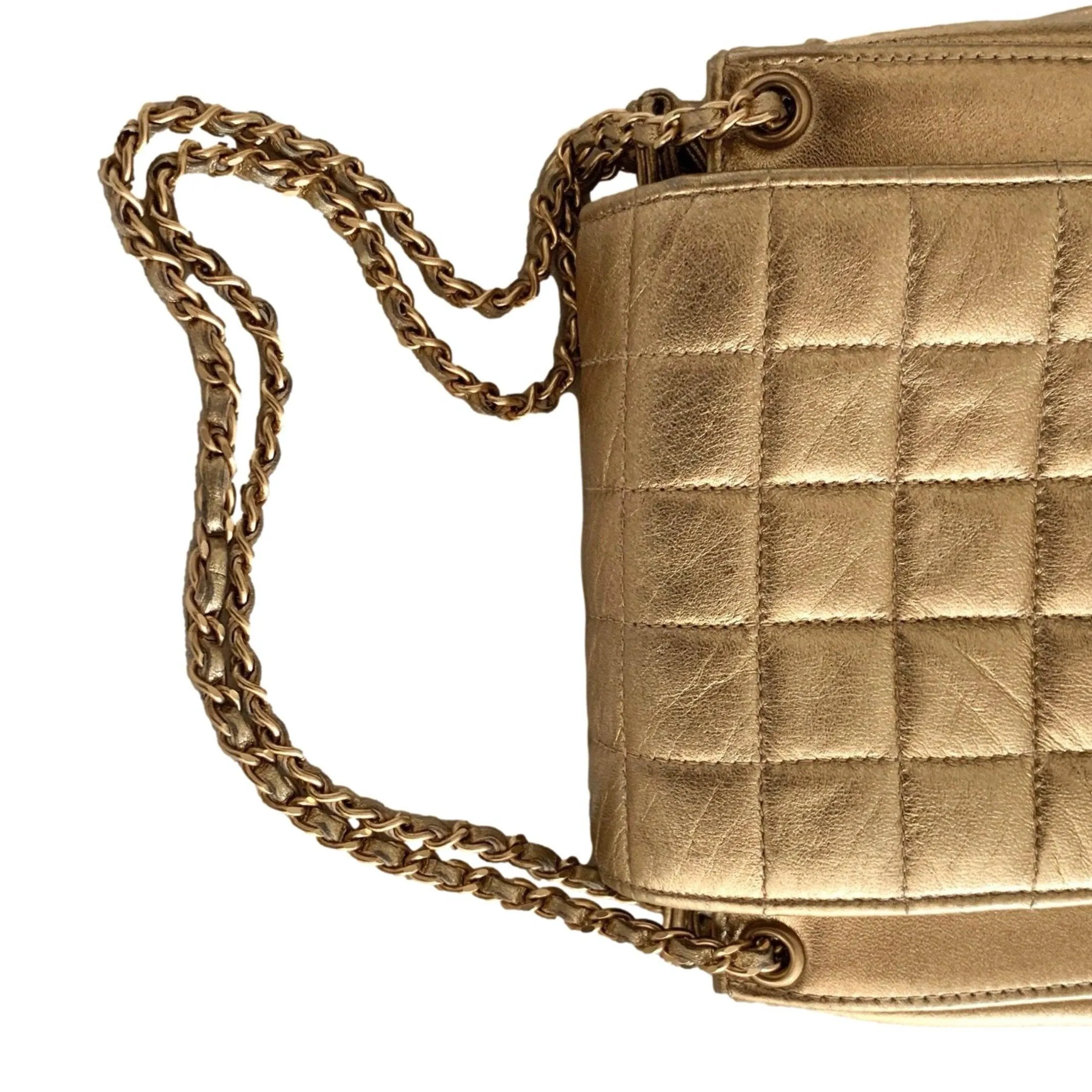 Chanel Gold Mini Chain Top Handle Bag
