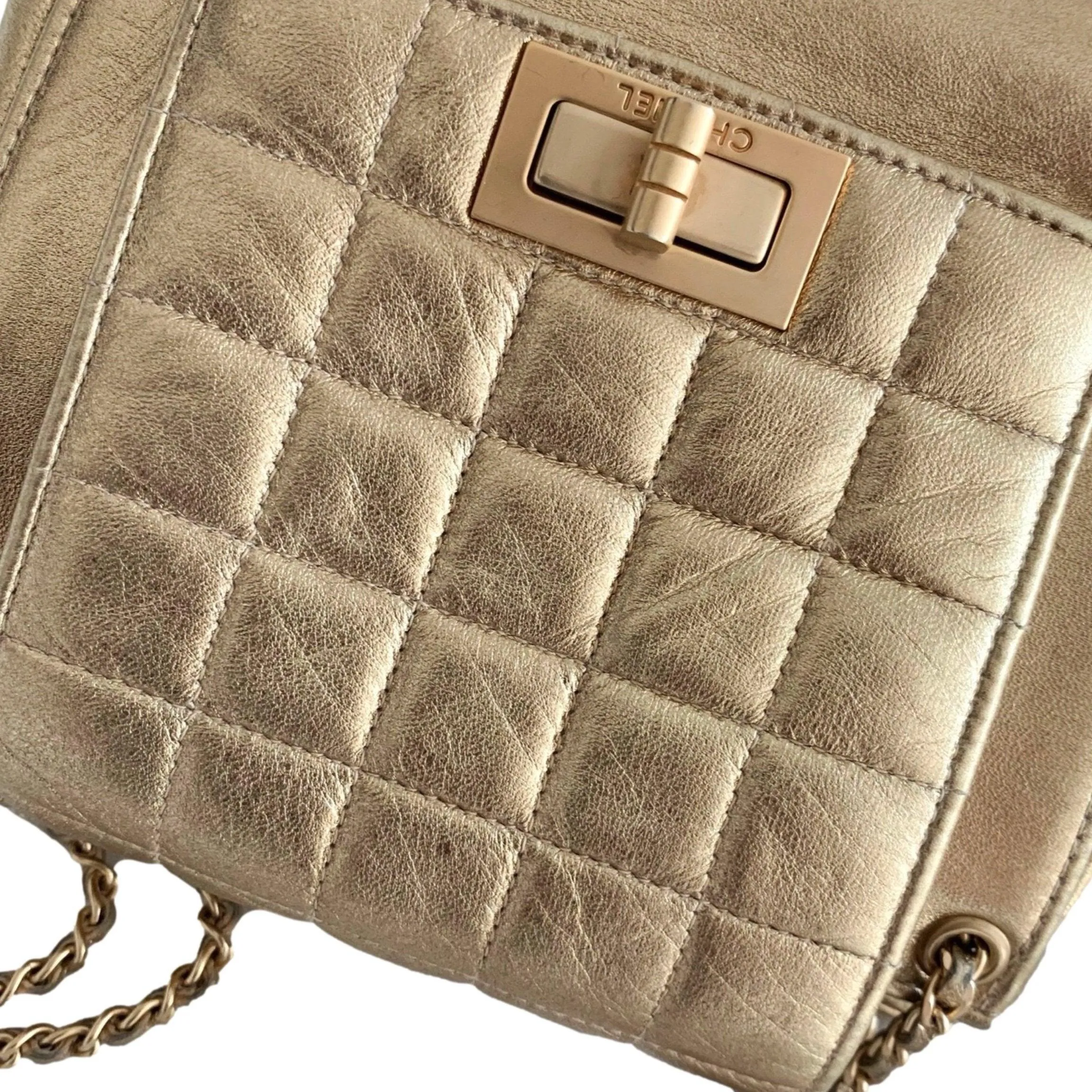 Chanel Gold Mini Chain Top Handle Bag
