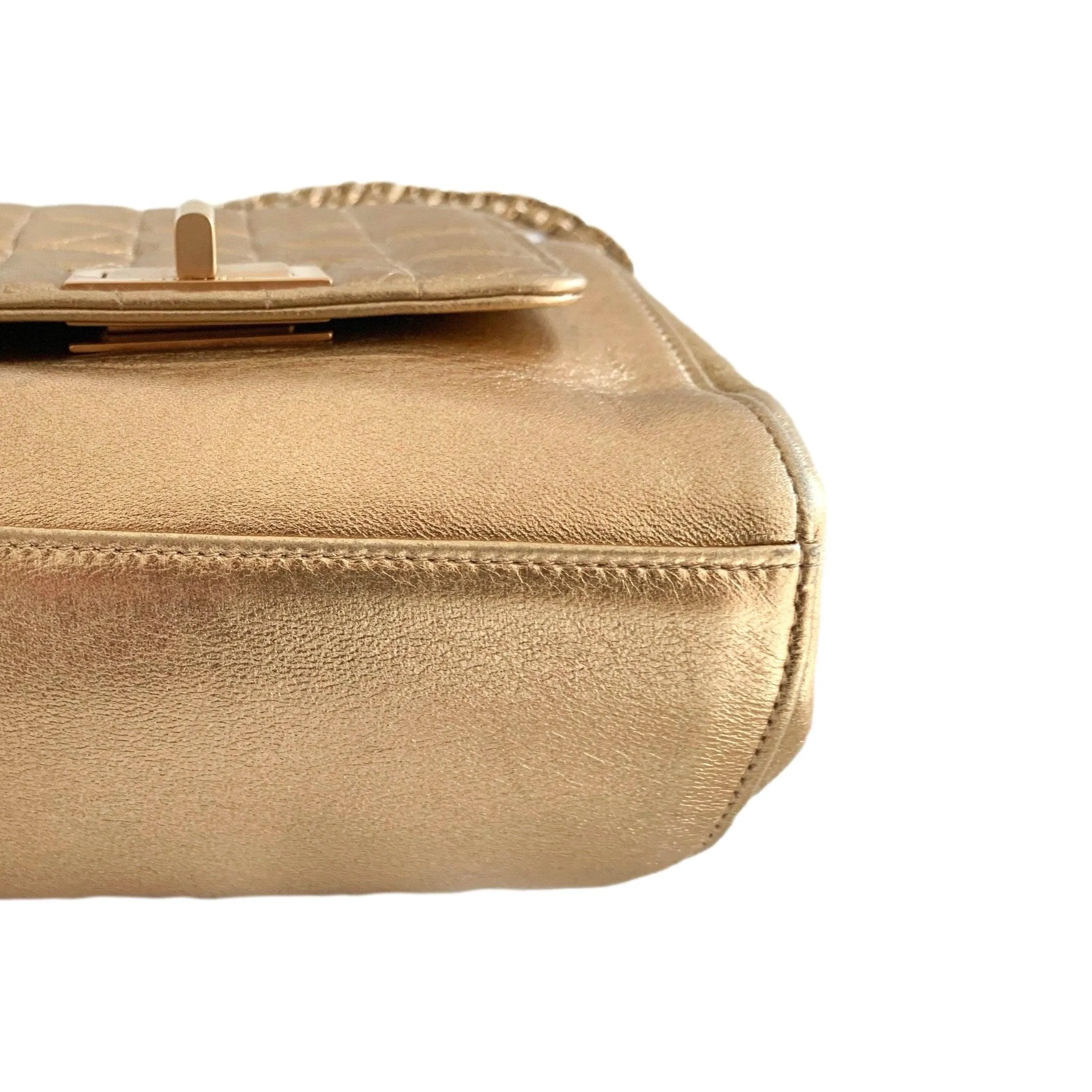 Chanel Gold Mini Chain Top Handle Bag