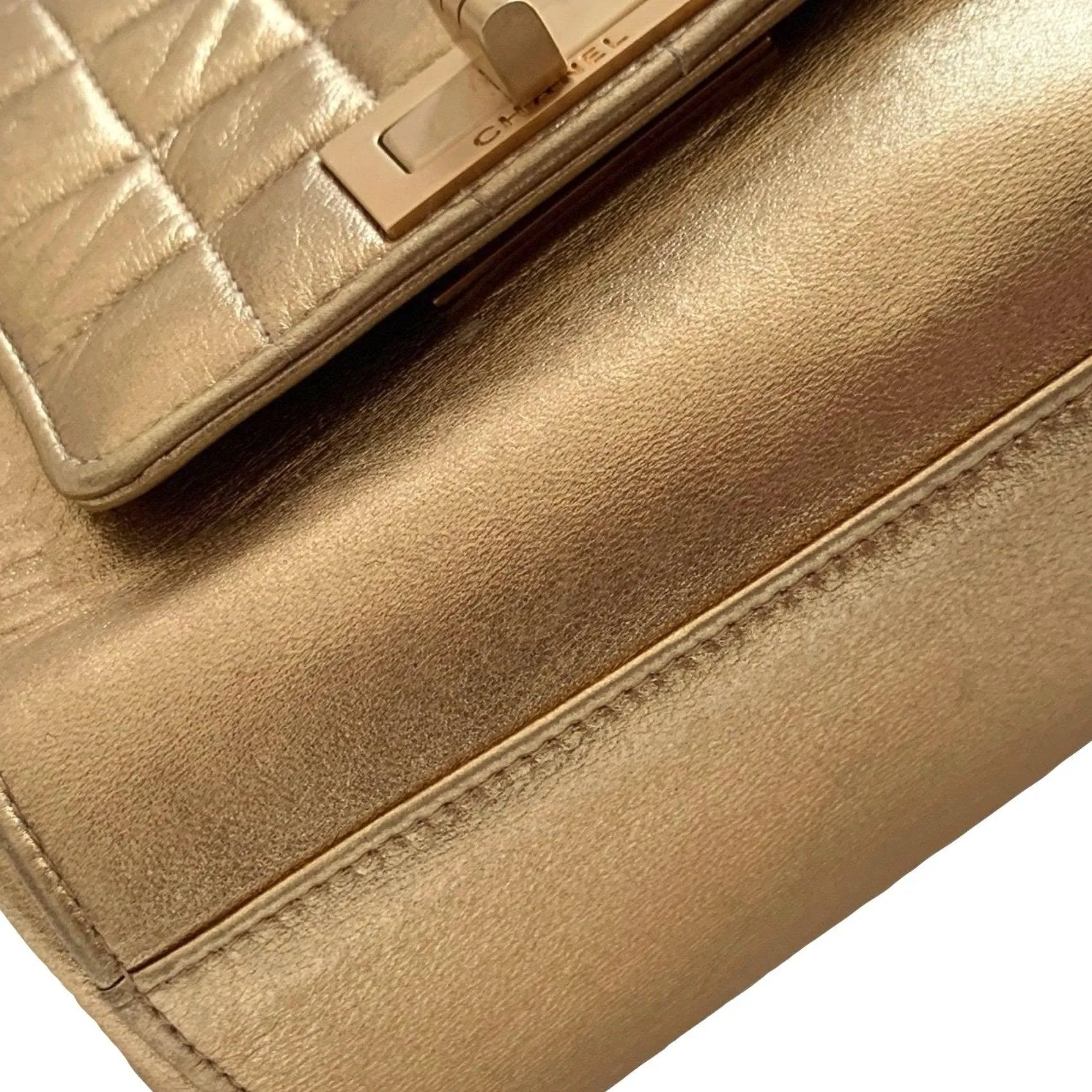 Chanel Gold Mini Chain Top Handle Bag