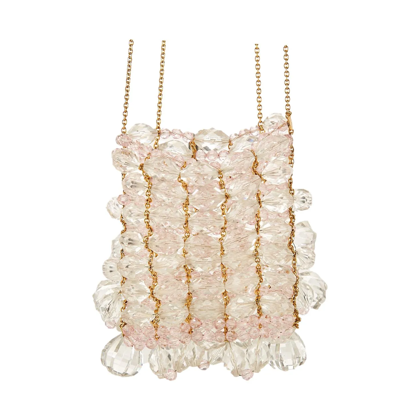Chanel Pink Crystal Chain Shoulder Bag