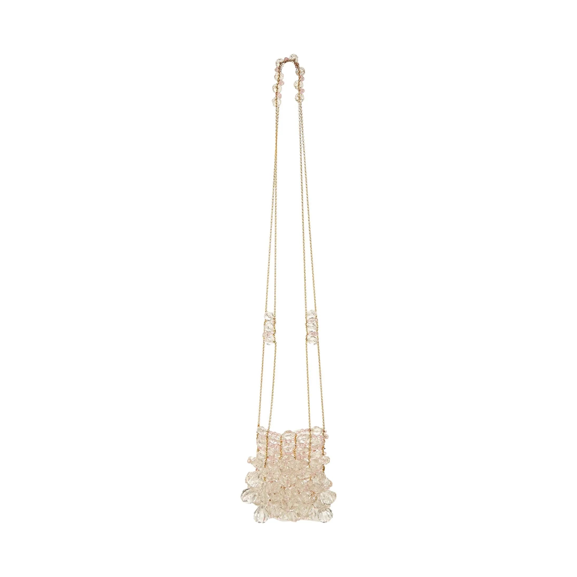 Chanel Pink Crystal Chain Shoulder Bag