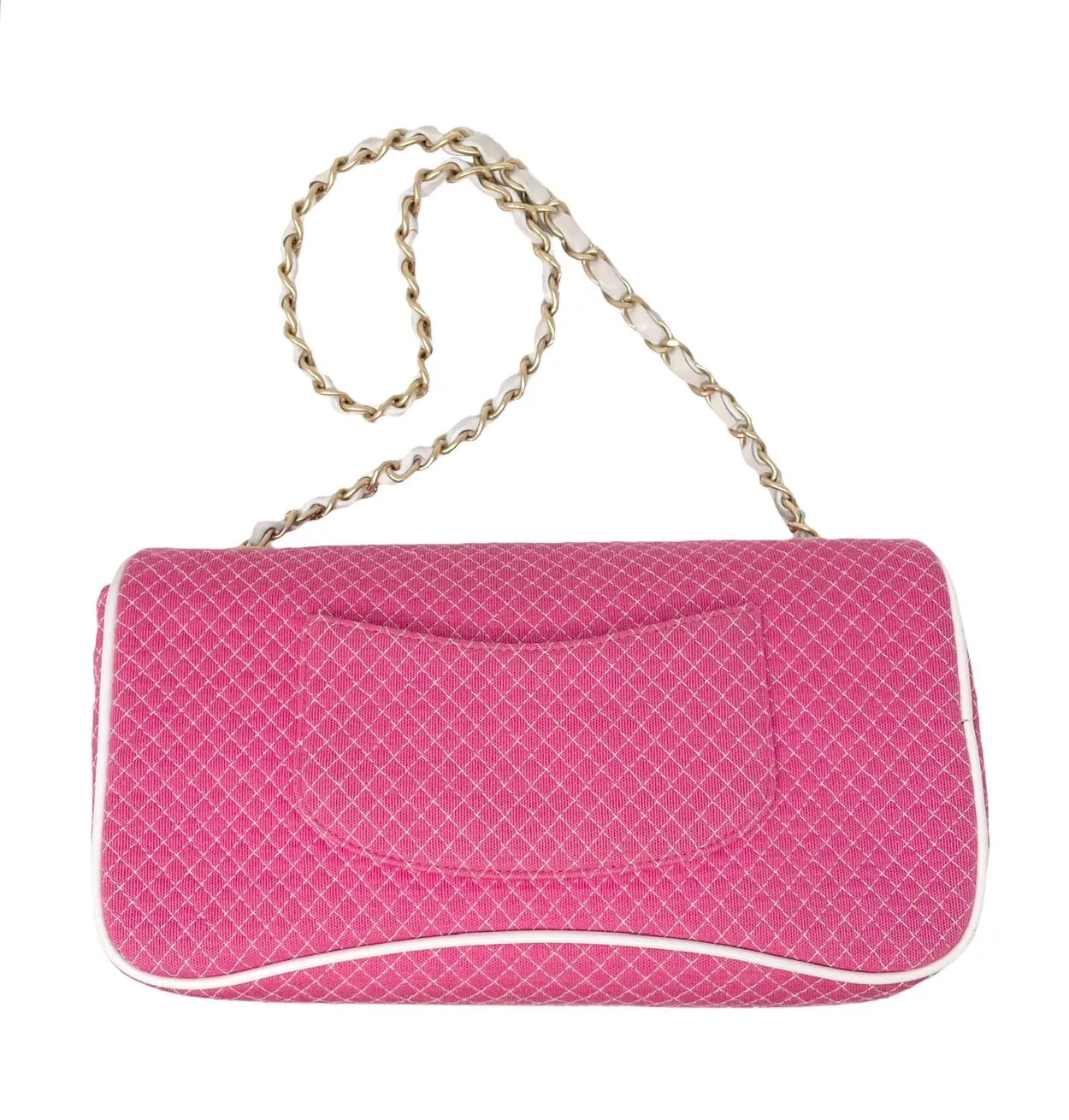 Chanel Pink Knit Flap Bag