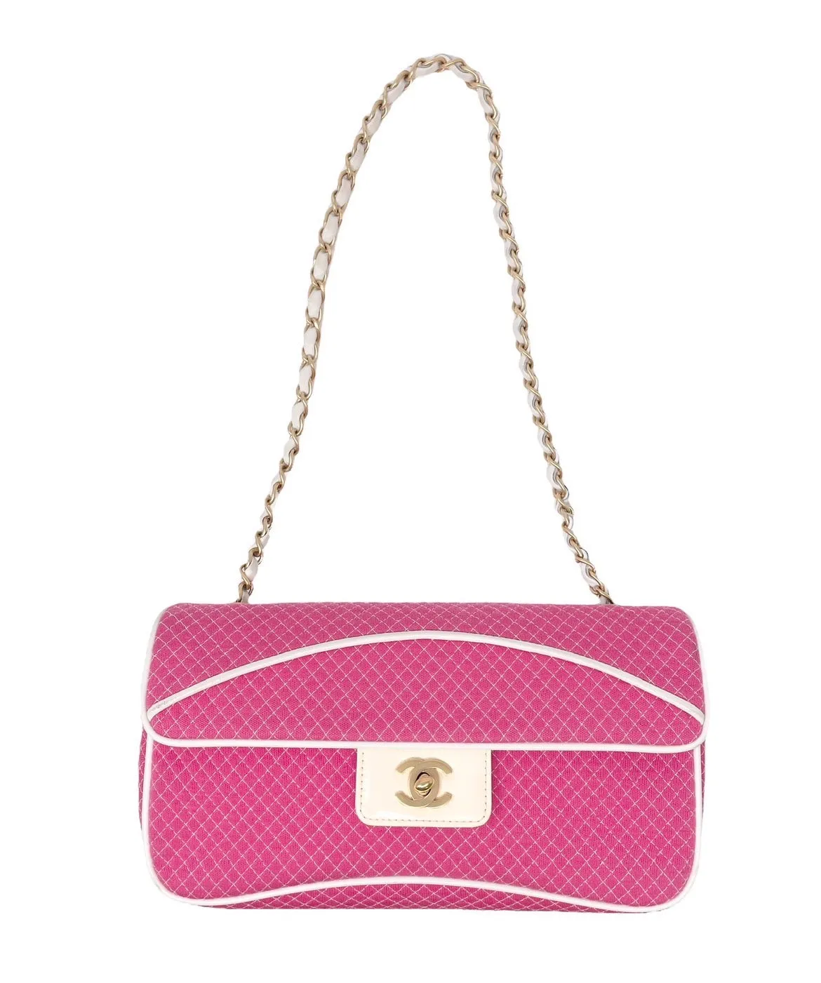 Chanel Pink Knit Flap Bag
