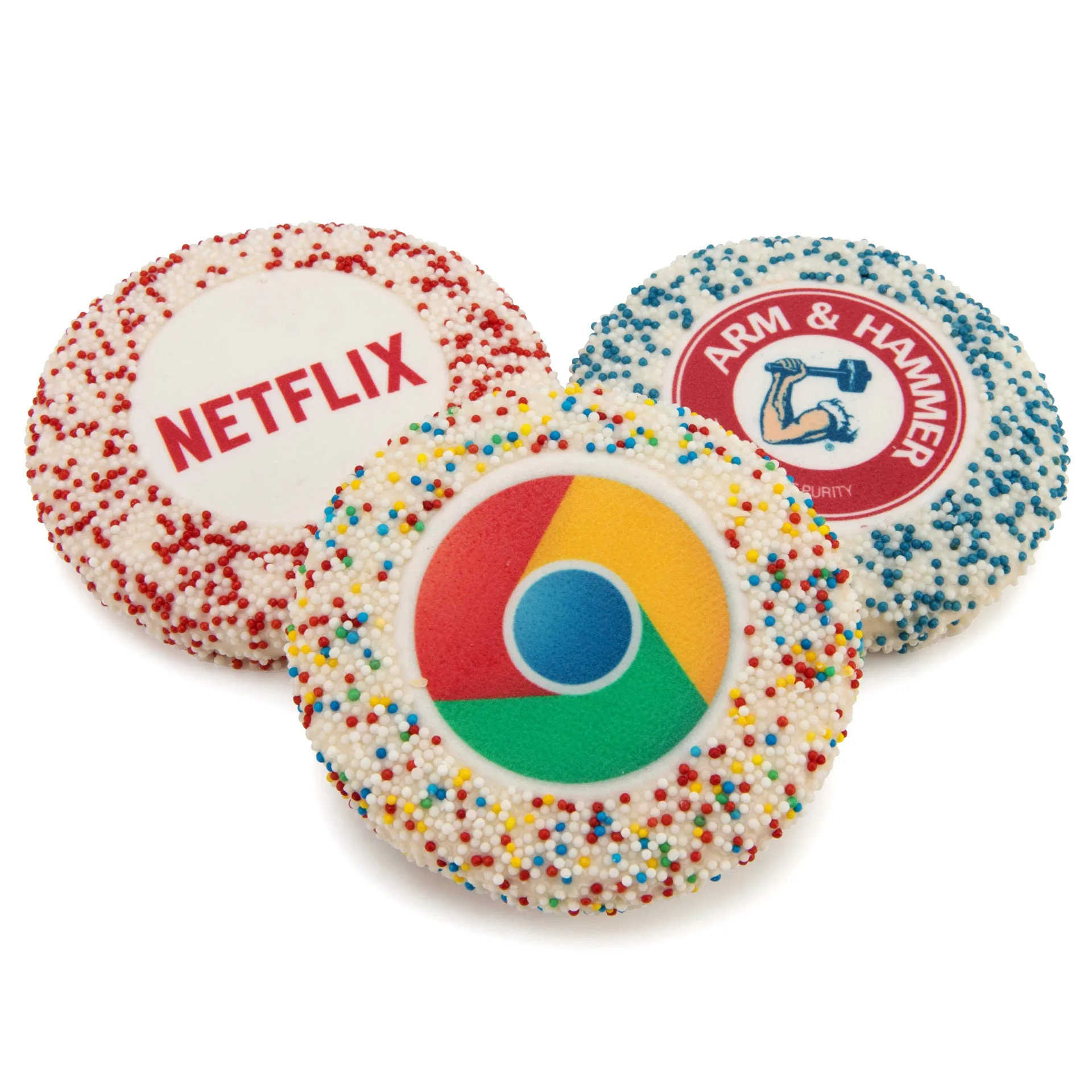 Chocolate Covered Logo Shortbread / Sugar Cookie  - 12 pcs