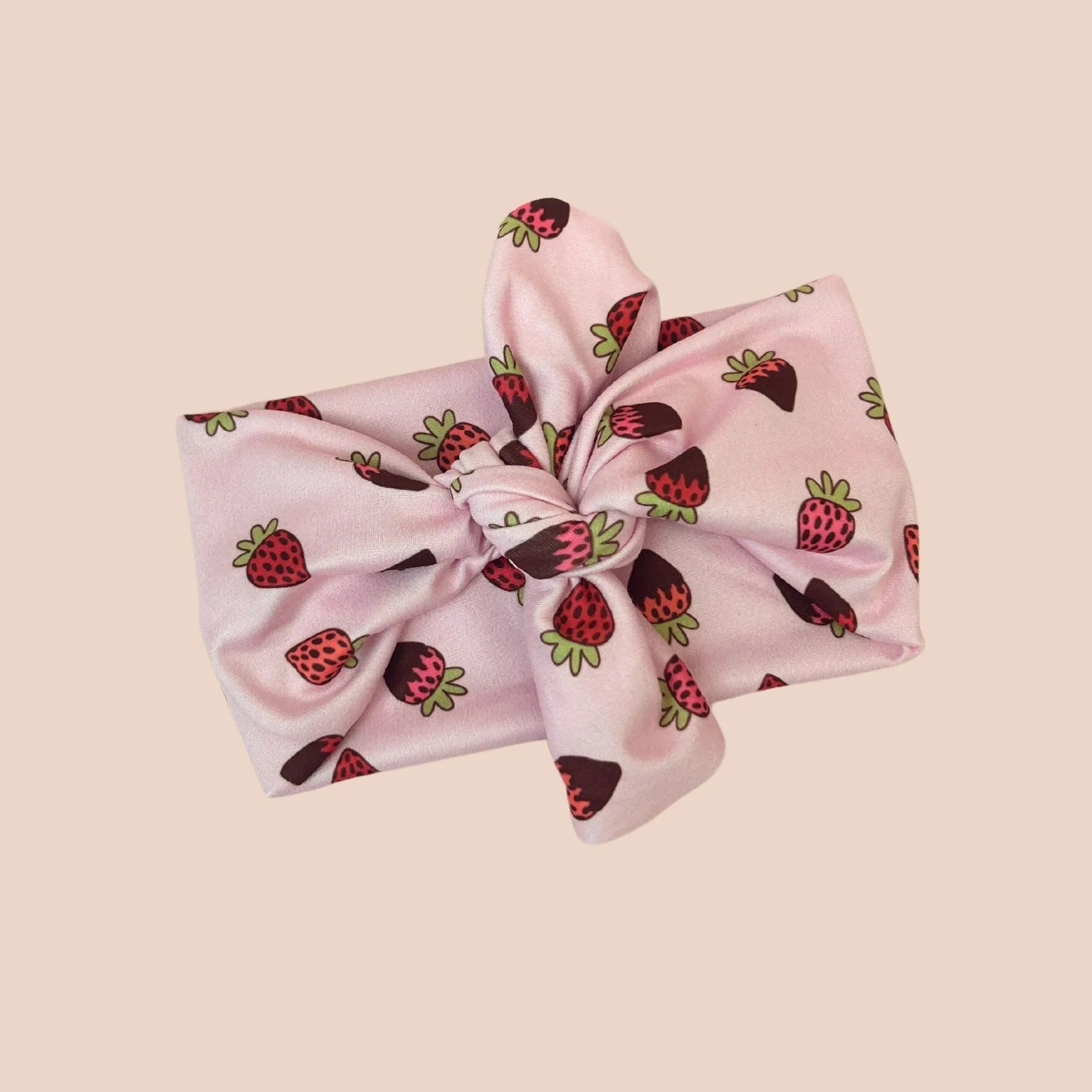 Chocolate Covered Strawberries Top Knot Headband