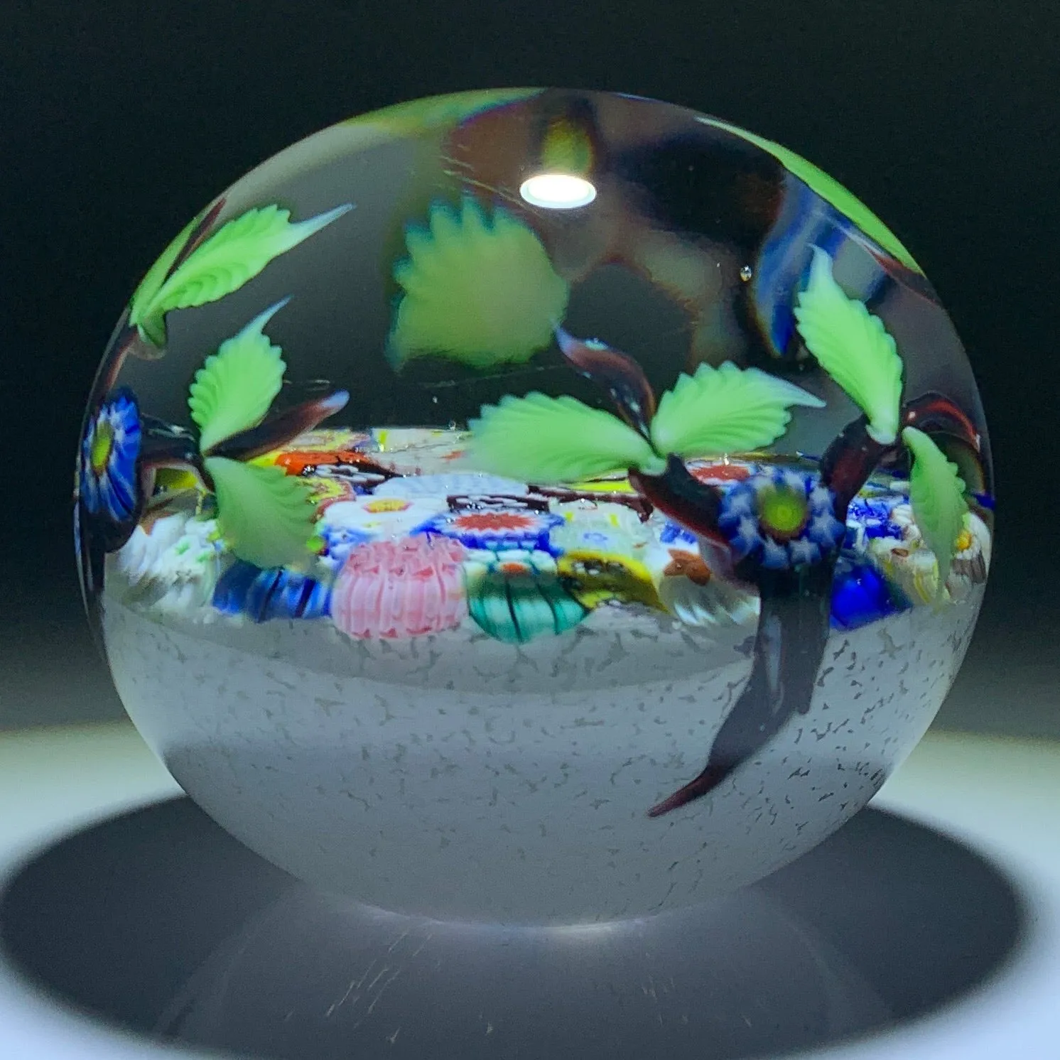 Chris Sherwin 2019 Closepack Complex Millefiori with Nosegay Decoration on White