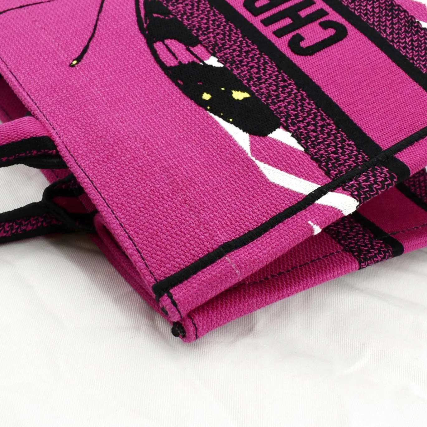 CHRISTIAN DIOR Butterfly Book Canvas Tote bag Pink