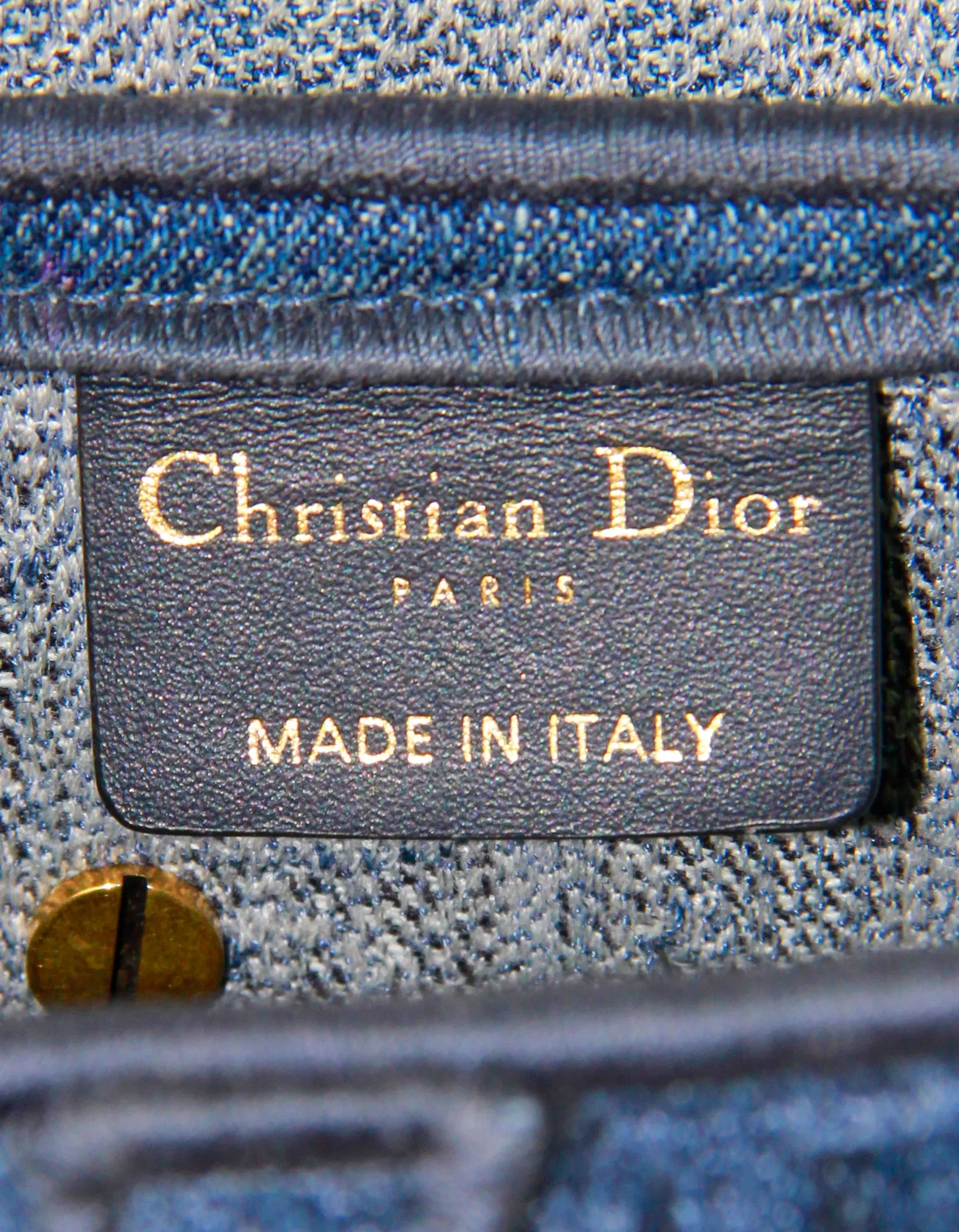 Christian Dior Denim Oblique Monogram Saddle Bag