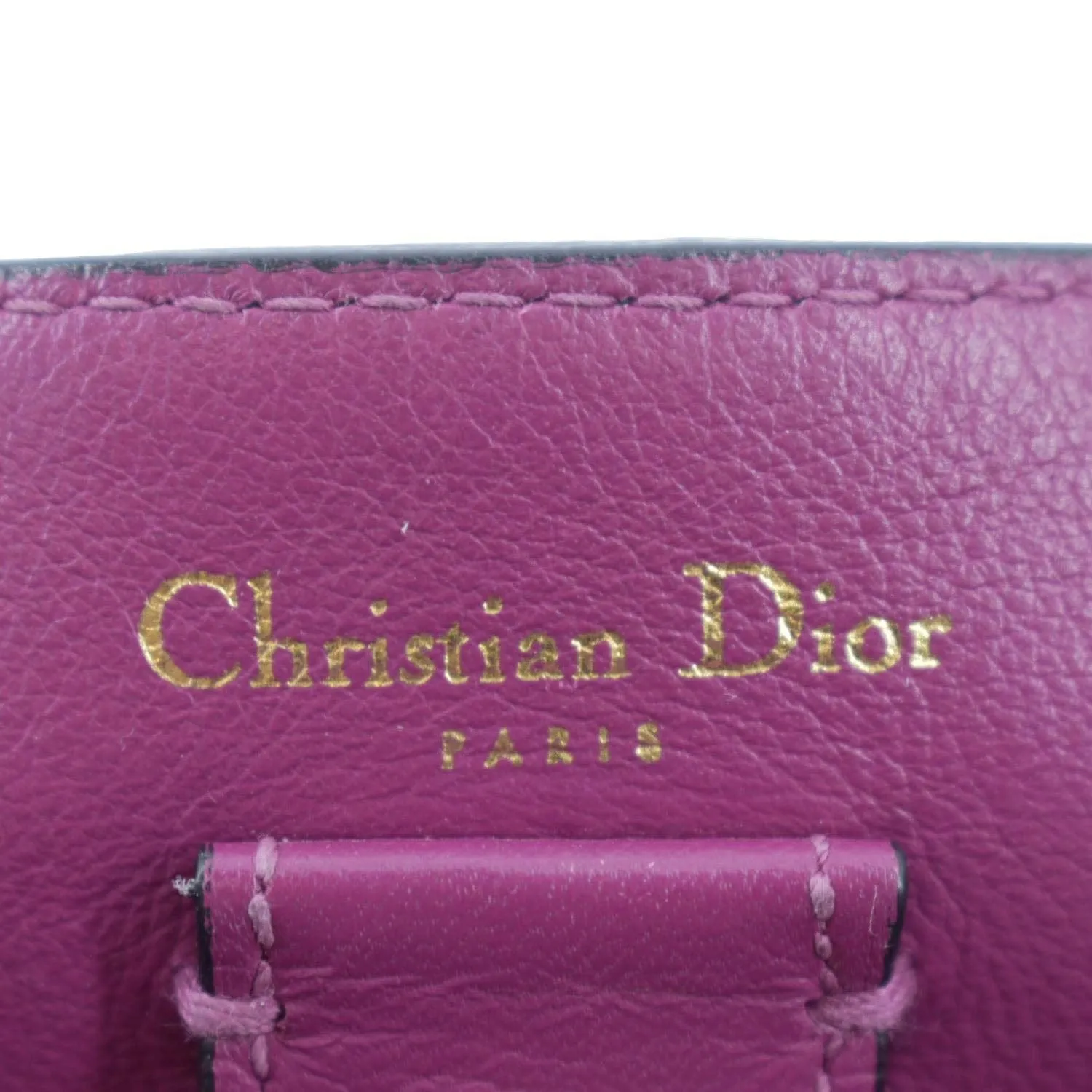 CHRISTIAN DIOR Diorissimo Leather Tote Bag Black