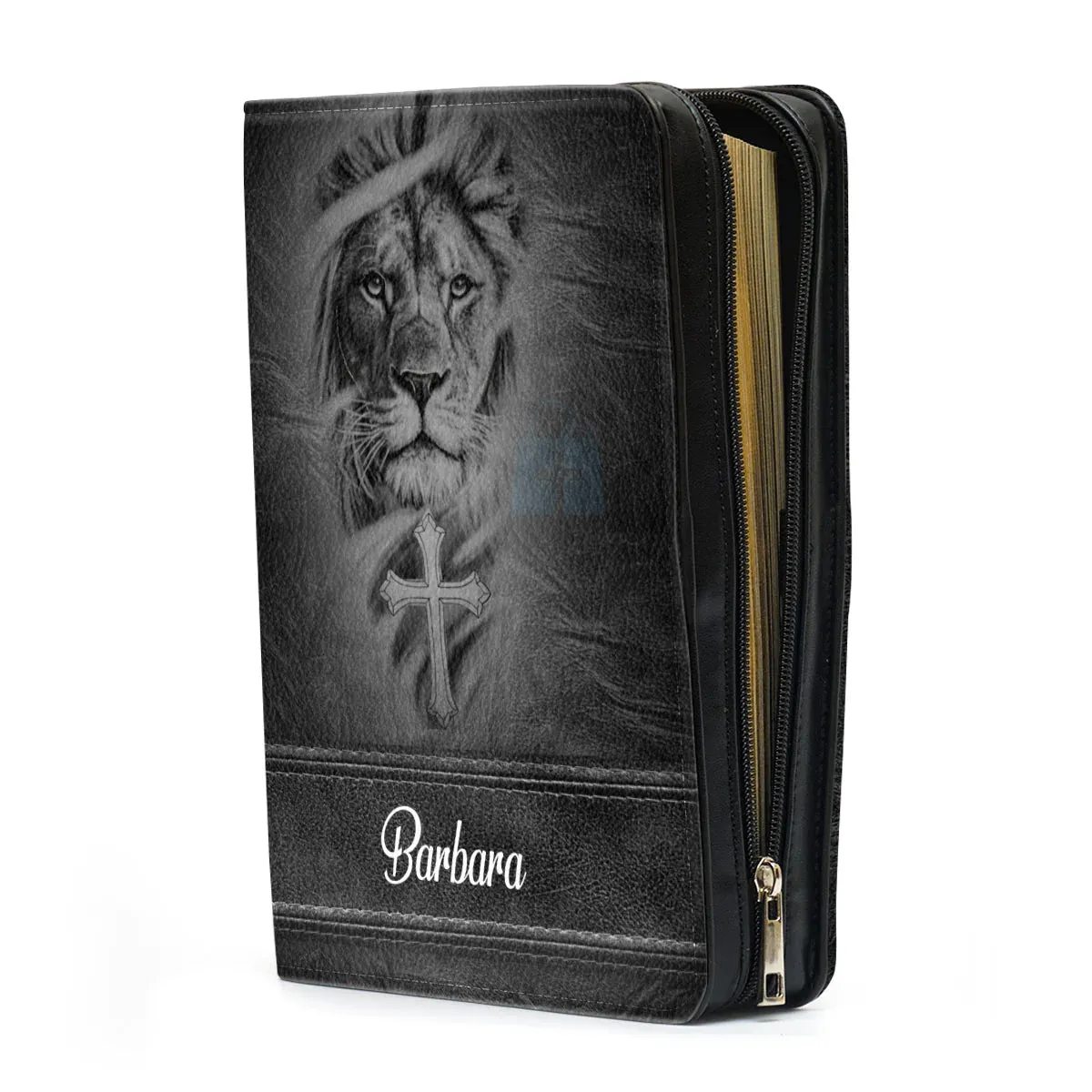 Christianart Bible Cover - Lean Not On Your Own Understanding - Personalized Bible Cover - Bible Cover For Men - CABBBCV11080324.