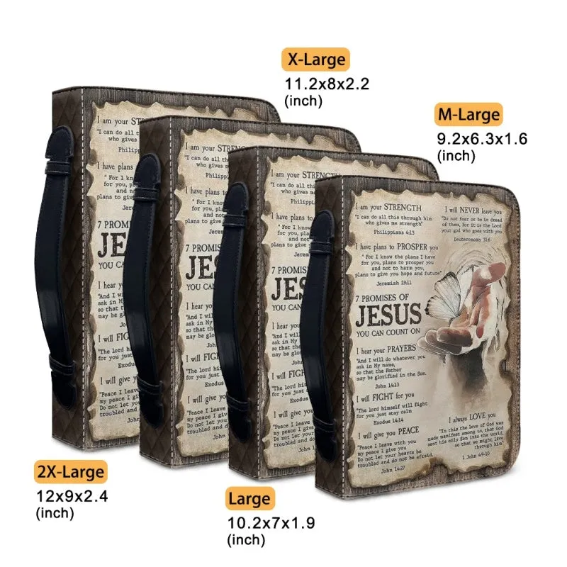 Christianartbag Bible Cover, 7 Promises Of Jesus Bible Cover, Personalized Bible Cover, Warrior Bible Cover, Christian Gifts, CAB01200124.