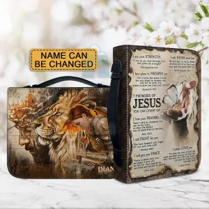 Christianartbag Bible Cover, 7 Promises Of Jesus Bible Cover, Personalized Bible Cover, Warrior Bible Cover, Christian Gifts, CAB01200124.