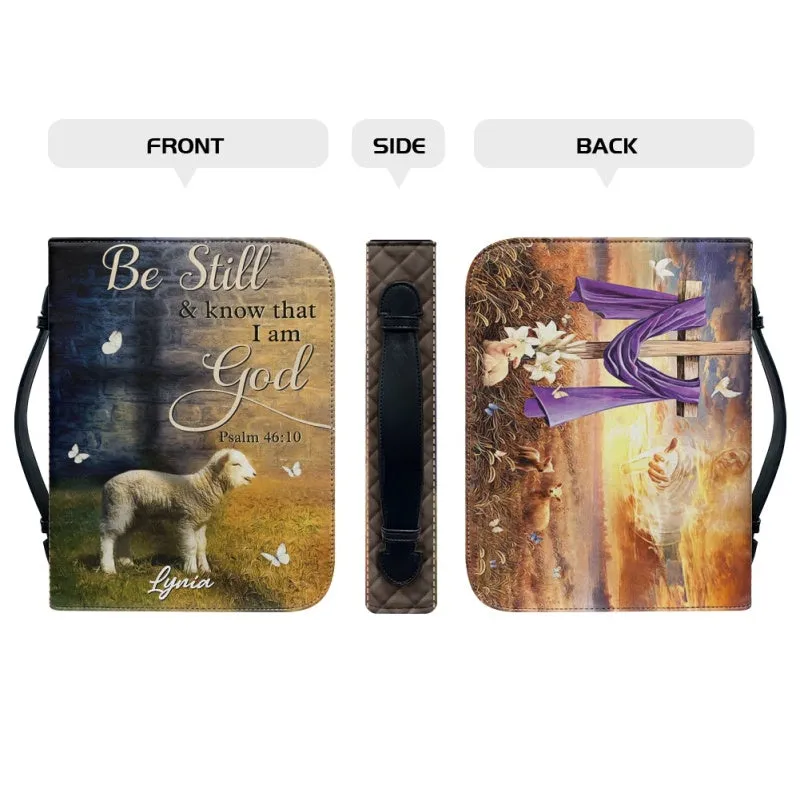 Christianartbag Bible Cover, Be Still and Know That I Am God Bible Cover, Personalized Bible Cover, Warrior of God Bible Cover, Christian Gifts, CAB01100124.