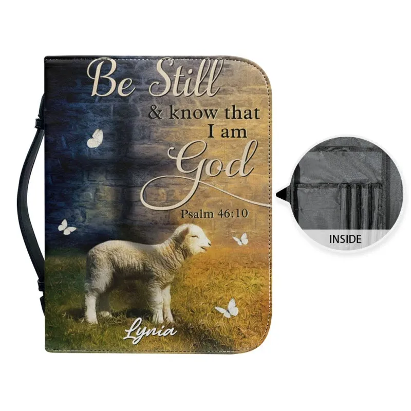 Christianartbag Bible Cover, Be Still and Know That I Am God Bible Cover, Personalized Bible Cover, Warrior of God Bible Cover, Christian Gifts, CAB01100124.