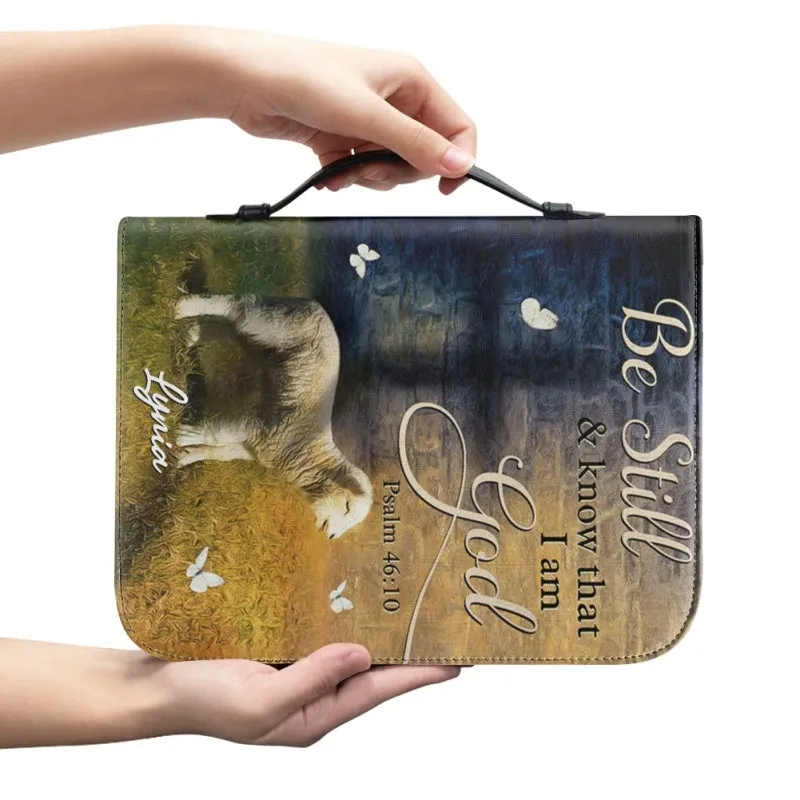 Christianartbag Bible Cover, Be Still and Know That I Am God Bible Cover, Personalized Bible Cover, Warrior of God Bible Cover, Christian Gifts, CAB01100124.